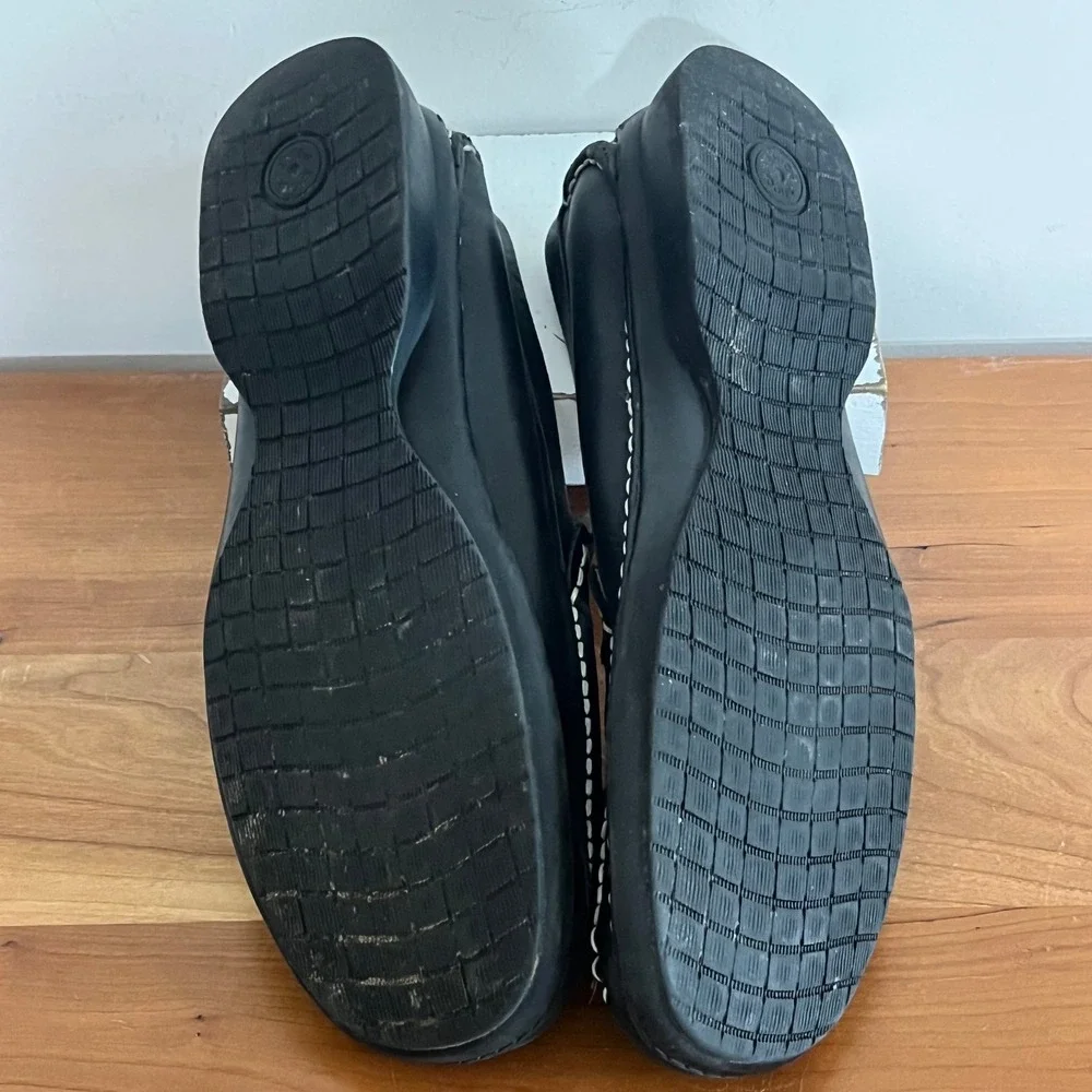 White Mountain Karma Mens Black Leather Moc Toe‎ Slip On Loafers Size 11M